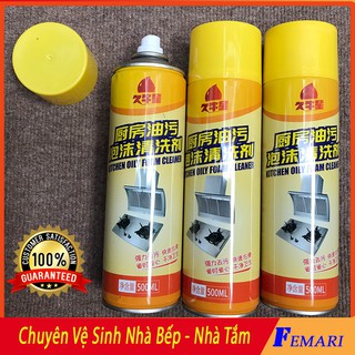 [ Siêu Sạch ] Chai Xịt KITCHEN OILY FOAM CLEANER Tẩy Rửa Nhà Bếp-Nhà Tắm Đa Năng Bảo Vệ Da Tay