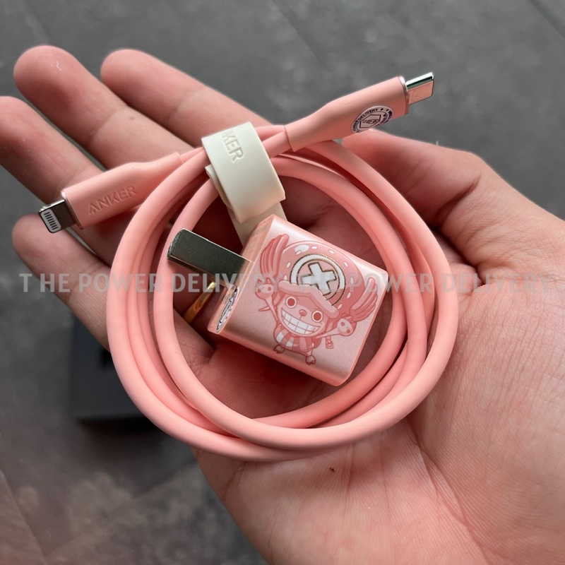 Bộ sạc nhanh Anker Màu Hồng PowerPort 3 Nano A2633, A2637 và cáp A8662, A8663 C to L