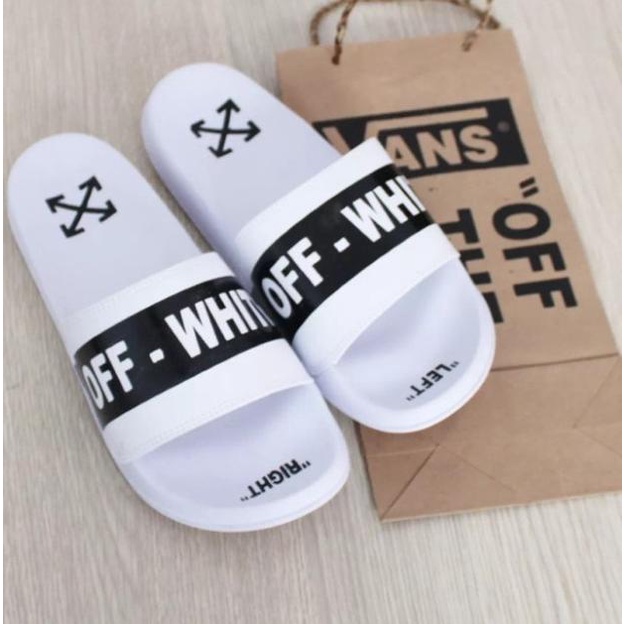 OFF WHITE Dép Sandal Màu Trắng Kiểu Dáng Thời Trang Cho Nam Và Nữ 44