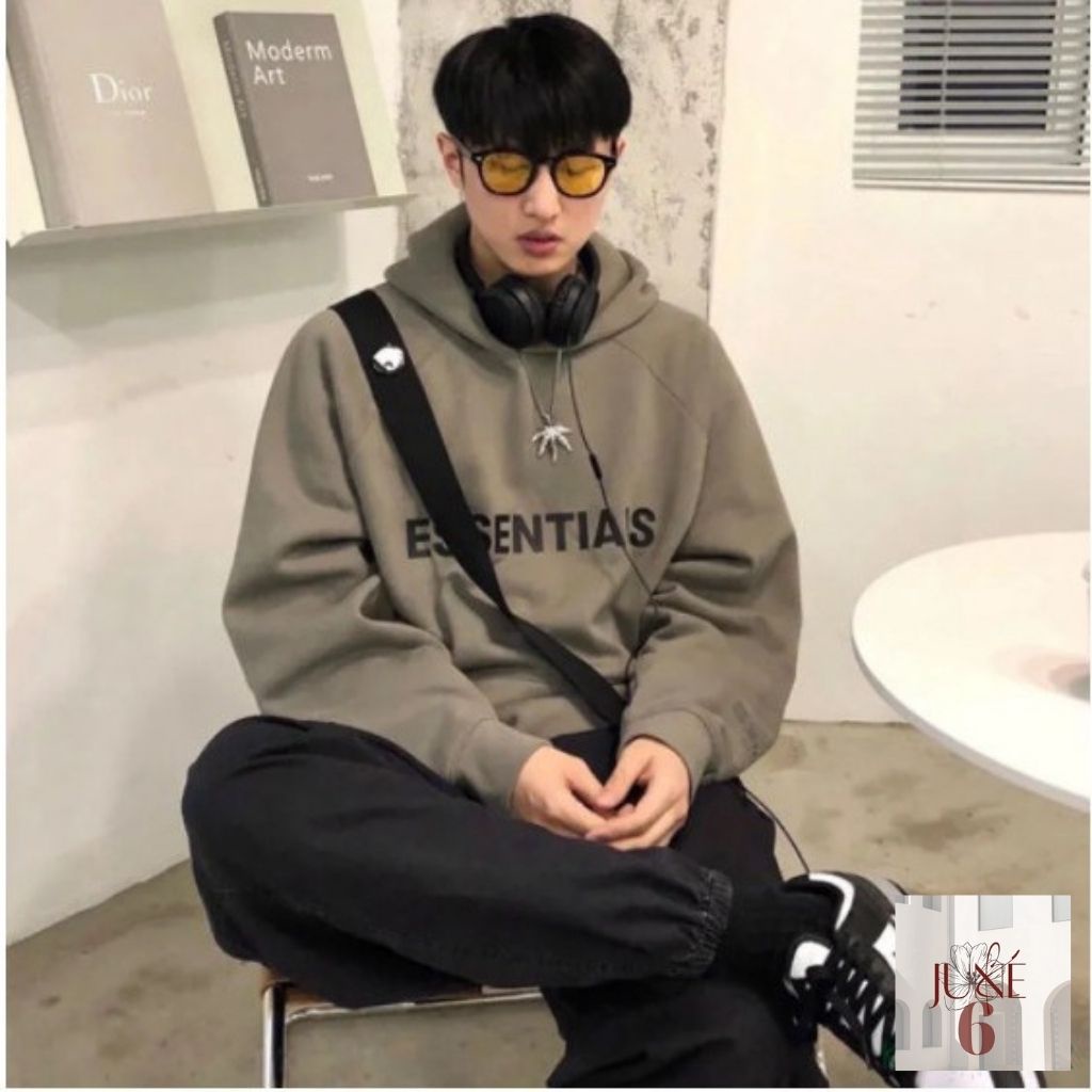 Áo Khoác Nỉ Hoodie Essentials Có Mũ From Rộng Chất Nỉ Bông Dày Dặn, Áo Hoodie Nam Nữ Hot Nhất 2021