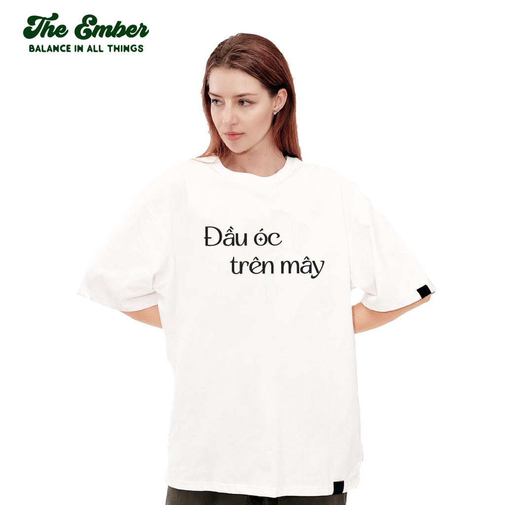 Áo thun unisex ĐẦU ÓC TRÊN MÂY - Head In The Clouds oversize form rộng 100% cotton