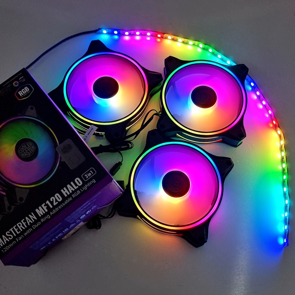 Bộ 3 Fan Cooler Master MASTERFAN MF120 HALO