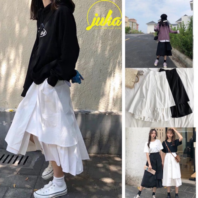 Chân váy ulzzang siêu hot 🌸FREESHIP🌸 chân váy dài qua gối | BigBuy360 - bigbuy360.vn