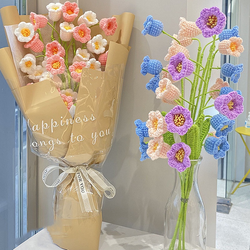 1 Bó Hoa Cúc Nhân Tạo Bằng Sợi Dệt Tay Trang Trí Đám Cưới / Valentine