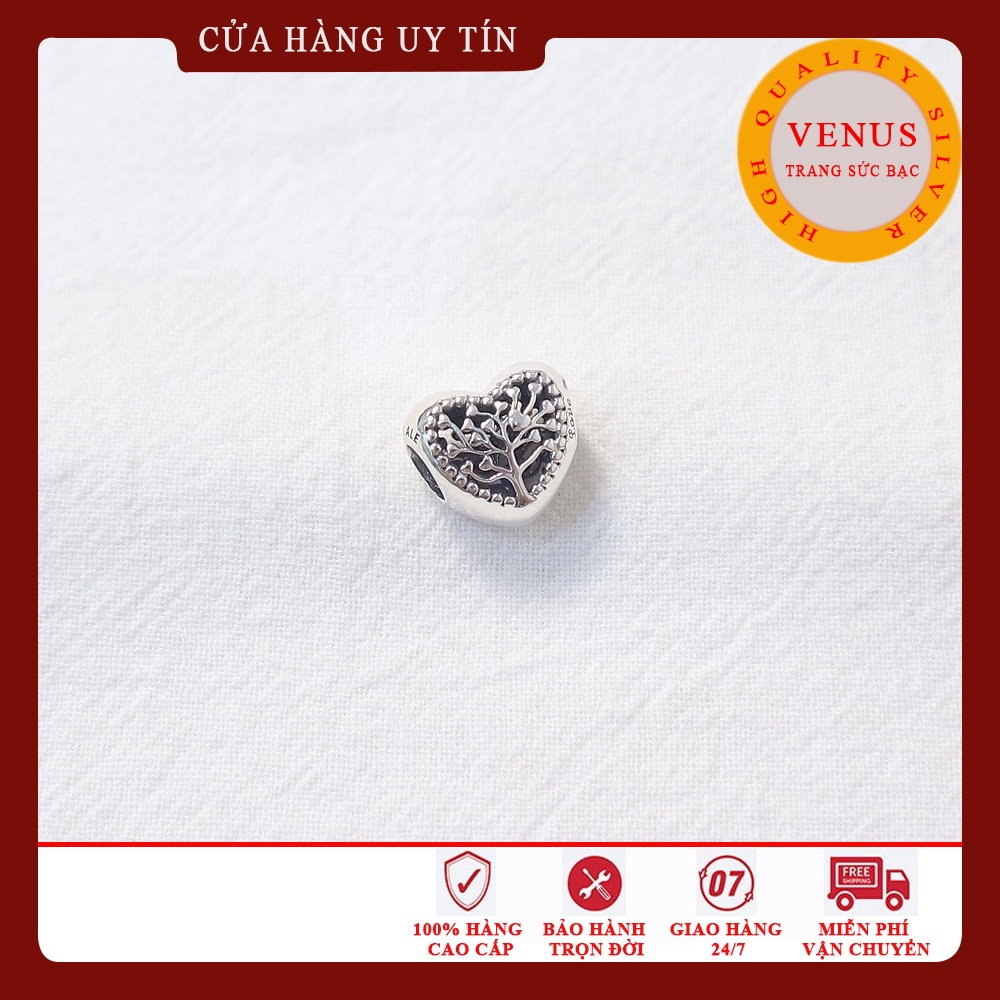 [Charm bạc 925 cao cấp] Charm trái tim in hình thành viên trong gia đình- Mã sản phẩm VENUSFML
