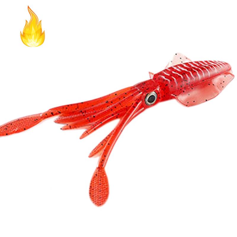 Mồi câu cá giả hình con mực mềm 20cm/48G