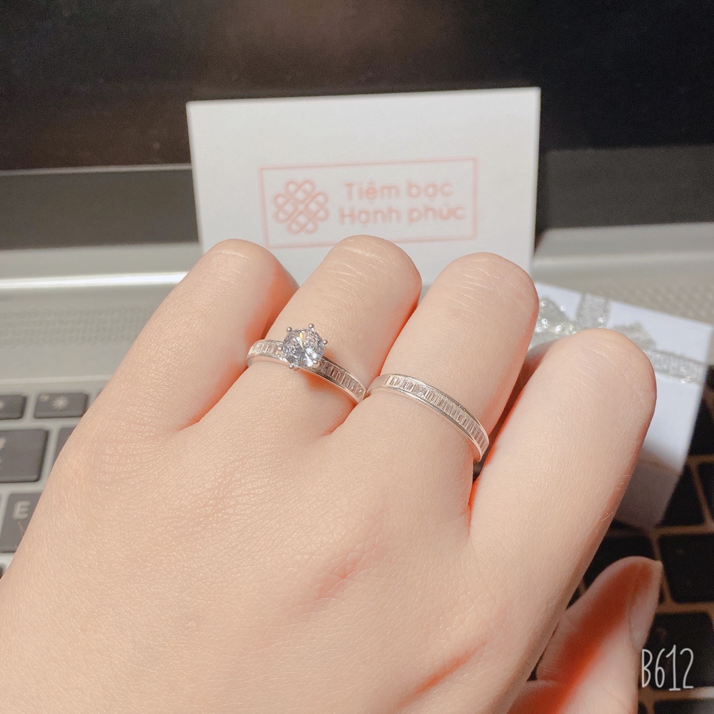 Nhẫn Đôi, Nhẫn Đôi Bạc Nam Nữ (Tặng Kèm Hộp) Cam Kết Chuẩn Bạc Ta Xịn Không Xỉn Màu - TSJ C26