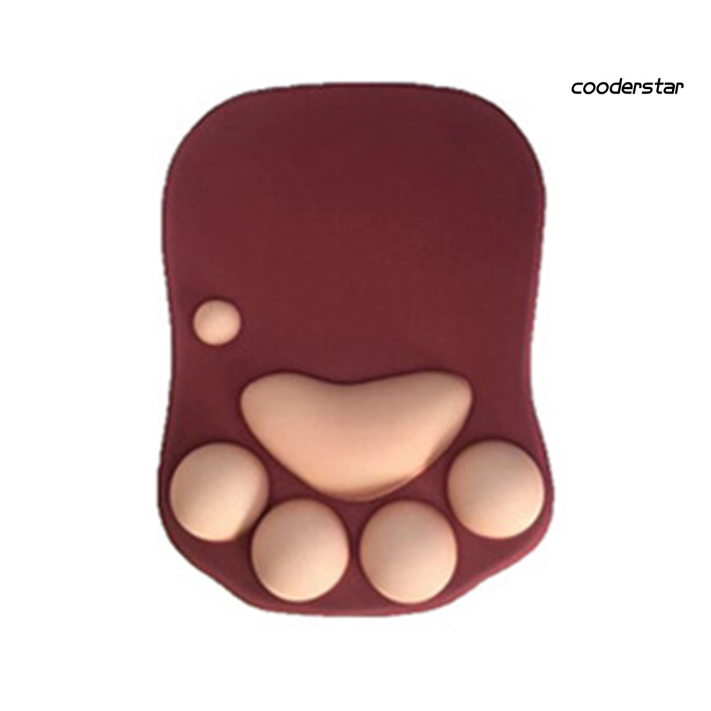 Miếng Lót Chuột Máy Tính Hình Bàn Chân Mèo 3d Bằng Silicone