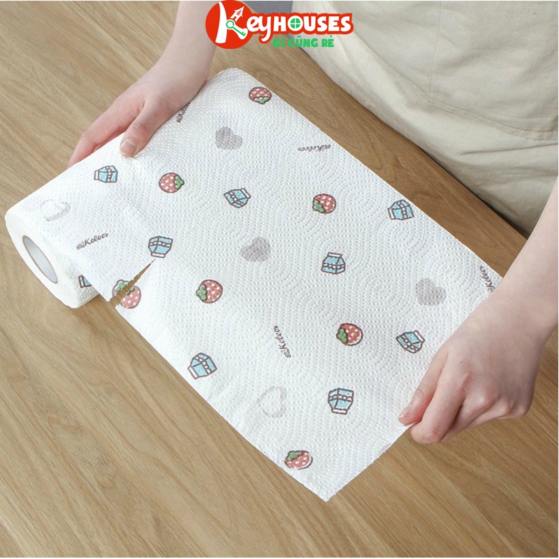 Cuộn Khăn Giấy Lau Đa Năng Nhà Bếp Màu Trăng - Tái Sử Dụng | BigBuy360 - bigbuy360.vn
