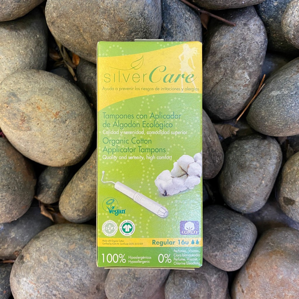 Băng vệ sinh ( tampon ) hữu cơ 2,3,4 giọt có cần đẩy Silvercare