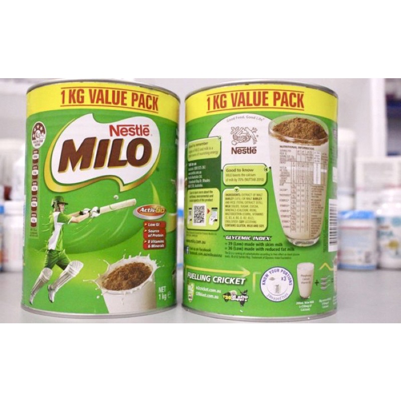 [DATE 6/2024] Sữa MILO ÚC NỘI ĐỊA lon 1KG vị cacao