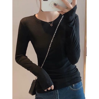 ANU612 - SET 2 ÁO NỮ THUN ZR DÀI TAY BASIC ĐEN TRẮNG