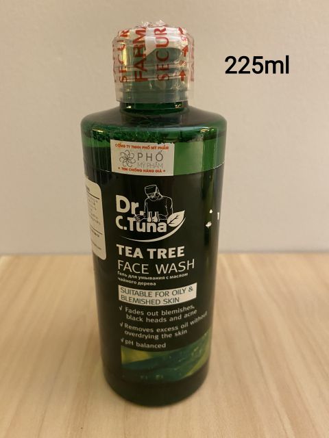 Gel rửa mặt Tea Tree dành cho da mụn và da dầu Farmasi 225ml