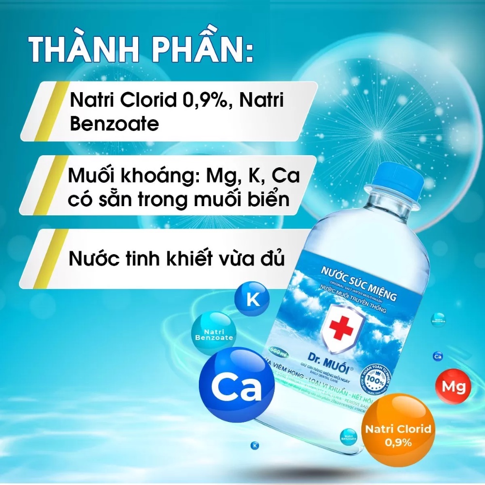 Một thùng nước súc miệng DR.Muối vỏ chanh, truyền thống