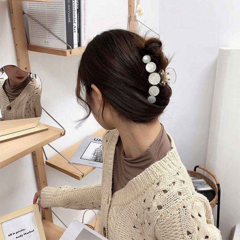 Kẹp Tóc Càng Cua Bằng Acrylic Hình Cá Mập Cherry Dễ Thương Phong Cách Hàn Quốc