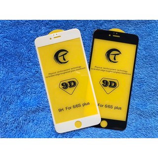 Kính cường lực full màn 9D cho Iphone 6 plus/6s plus (đen, trắng)
