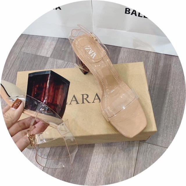 Sandal zara quai trong đế màu