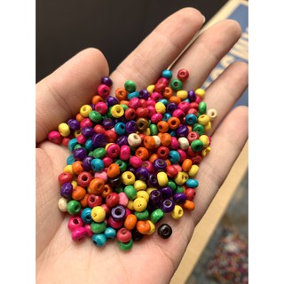 Hạt gỗ tròn 6mm-10mm (10g)