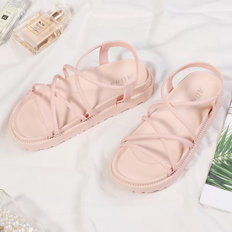 Sandal Nữ Dây mảnh, Dép Xăng Đan nữ đi biển 2 màu cute BAMY