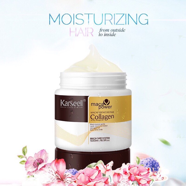 🌾Best Seller🎋Dầu hấp tóc Collagen Karseell Maca siêu mềm mượt tóc 500ml