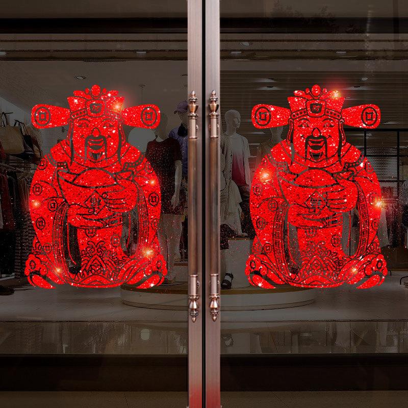 Decal dán tường decal trang trí tết Decal hoa đào,Hoa mai lồng đèn,con lân