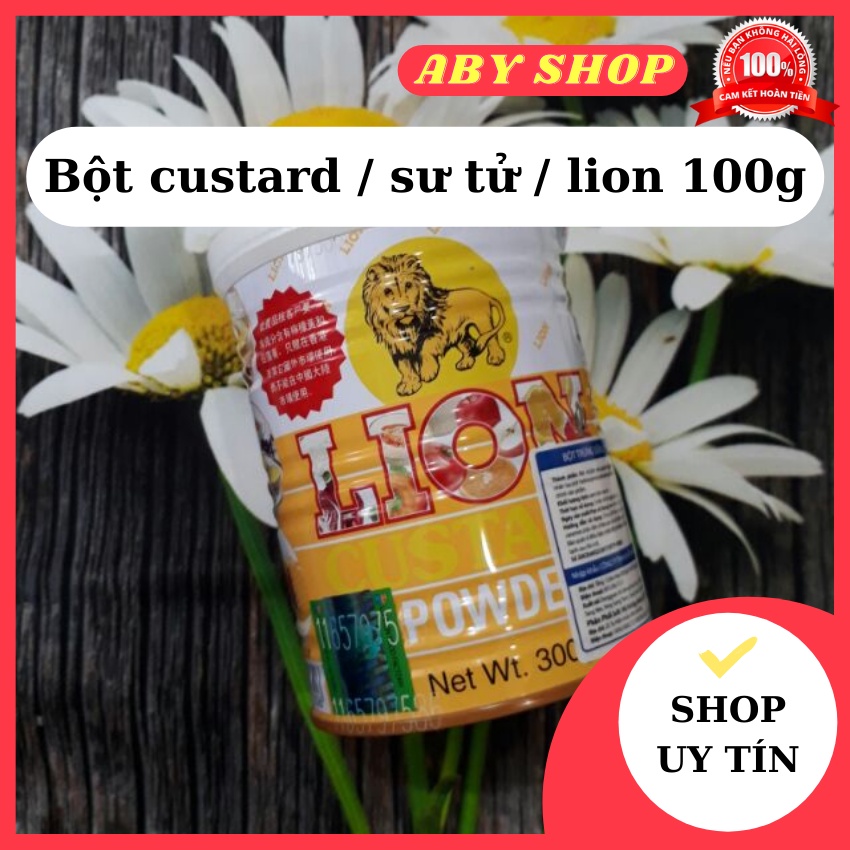 Bột custard sư tử lion 100g - 300g ⚡ LOẠI NGON ⚡ bột sư tử chế biến được nhiều món ăn thơm ngon, hấp dẫn