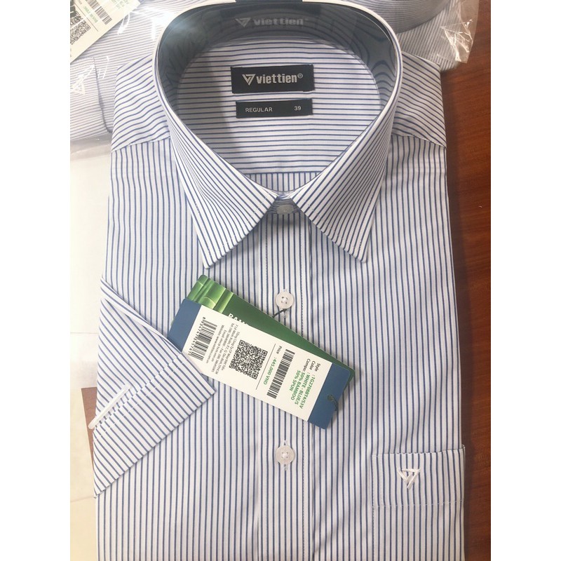 Áo sơ mi Việt Tiến kẻ sọc xanh | BigBuy360 - bigbuy360.vn
