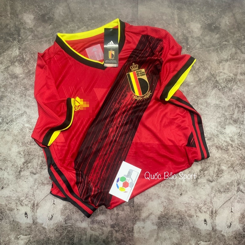 [VẢI THÁI]  Bộ áo bóng đá đội tuyển Bỉ đỏ mùa 2020-2021.