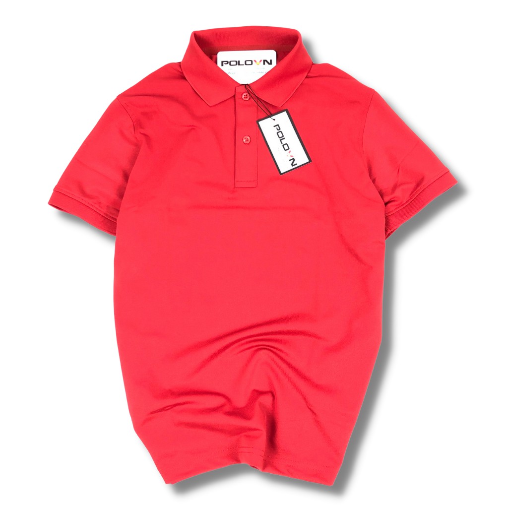 Áo thun Polo nam cổ bẻ Basic màu Đỏ , vải cá sấu - không xù lông, không ra màu, thấm hút mồ hôi, form regular fit | BigBuy360 - bigbuy360.vn