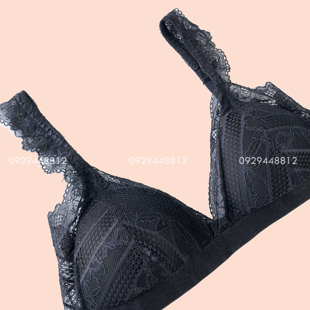 Áo Lót Bralette Ren ✅ FREESHIP ✅ Có Thể Mặc Bầu Thiết Kế Cánh Tiên Cao Cấp Kèm Đệm Mút 2 Màu Đen, Da Thiết Kế Cao Cấp | BigBuy360 - bigbuy360.vn