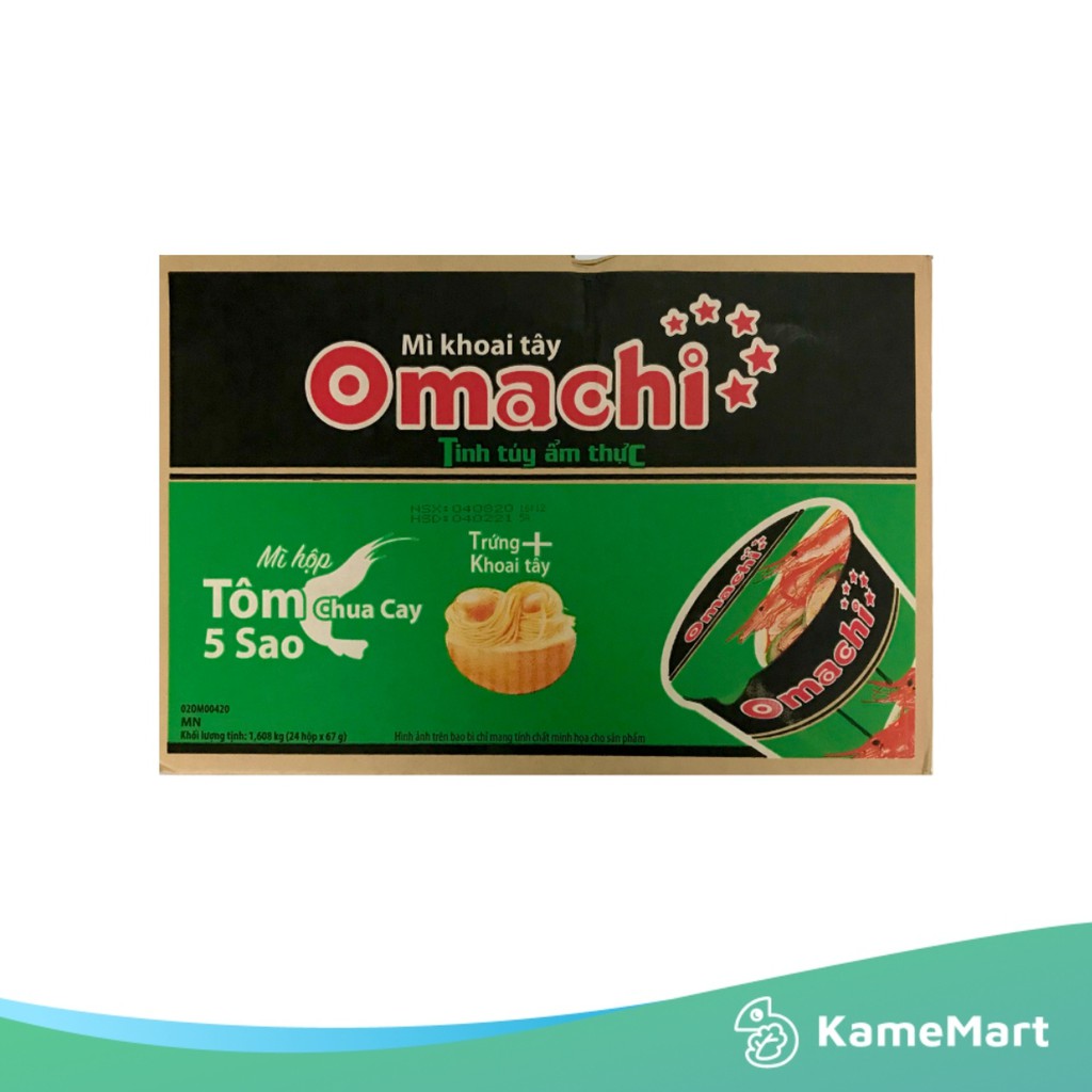 Mì Ly Omachi Tôm Chua Cay (24 ly)