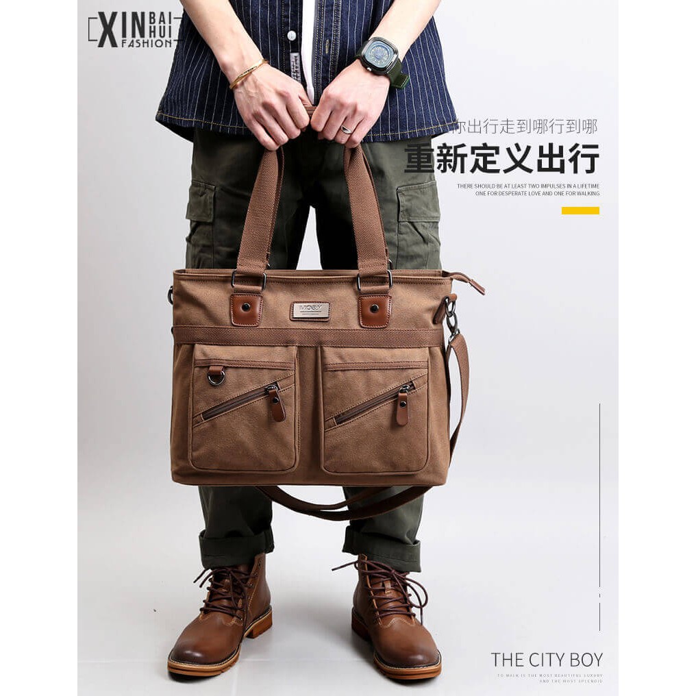 Túi xách Canvas đựng máy tính bảng thời trang công sở | BigBuy360 - bigbuy360.vn