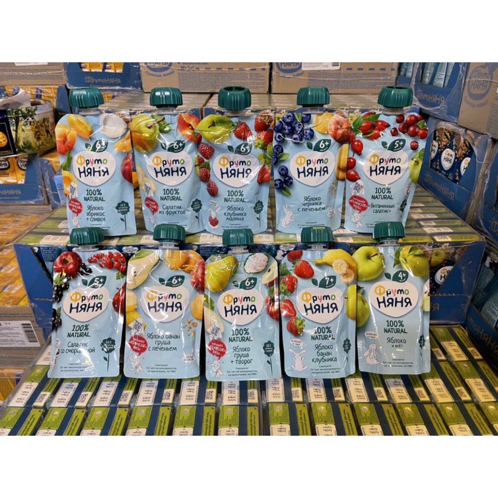 Hoa quả nghiền Fruto Nga gói 90gram
