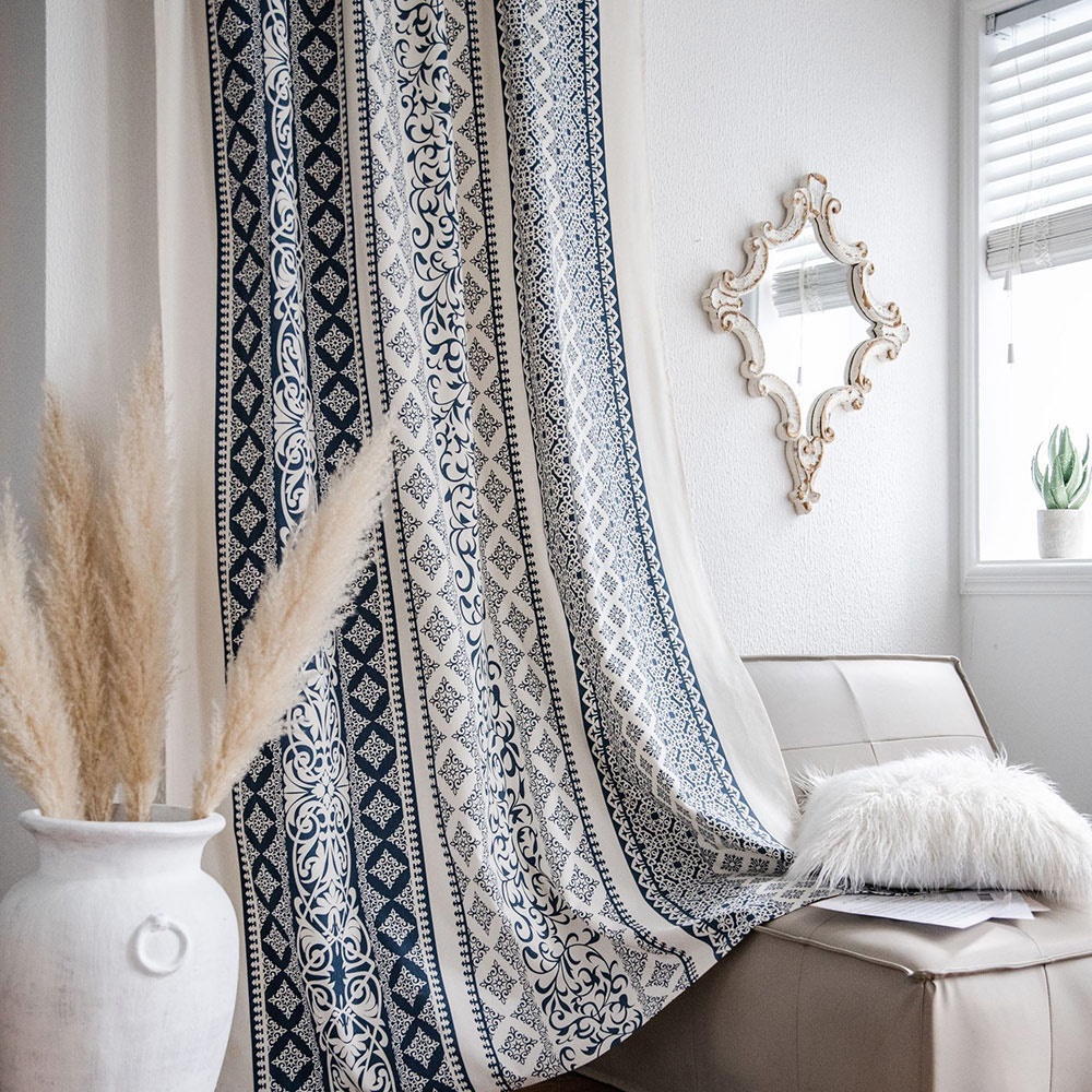 Rèm cửa sổ Chất Liệu Cotton Bền In Họa Tiết Hiện Đại Trang Trí Nhà Cửa/Phòng Khách/Phòng Ngủ