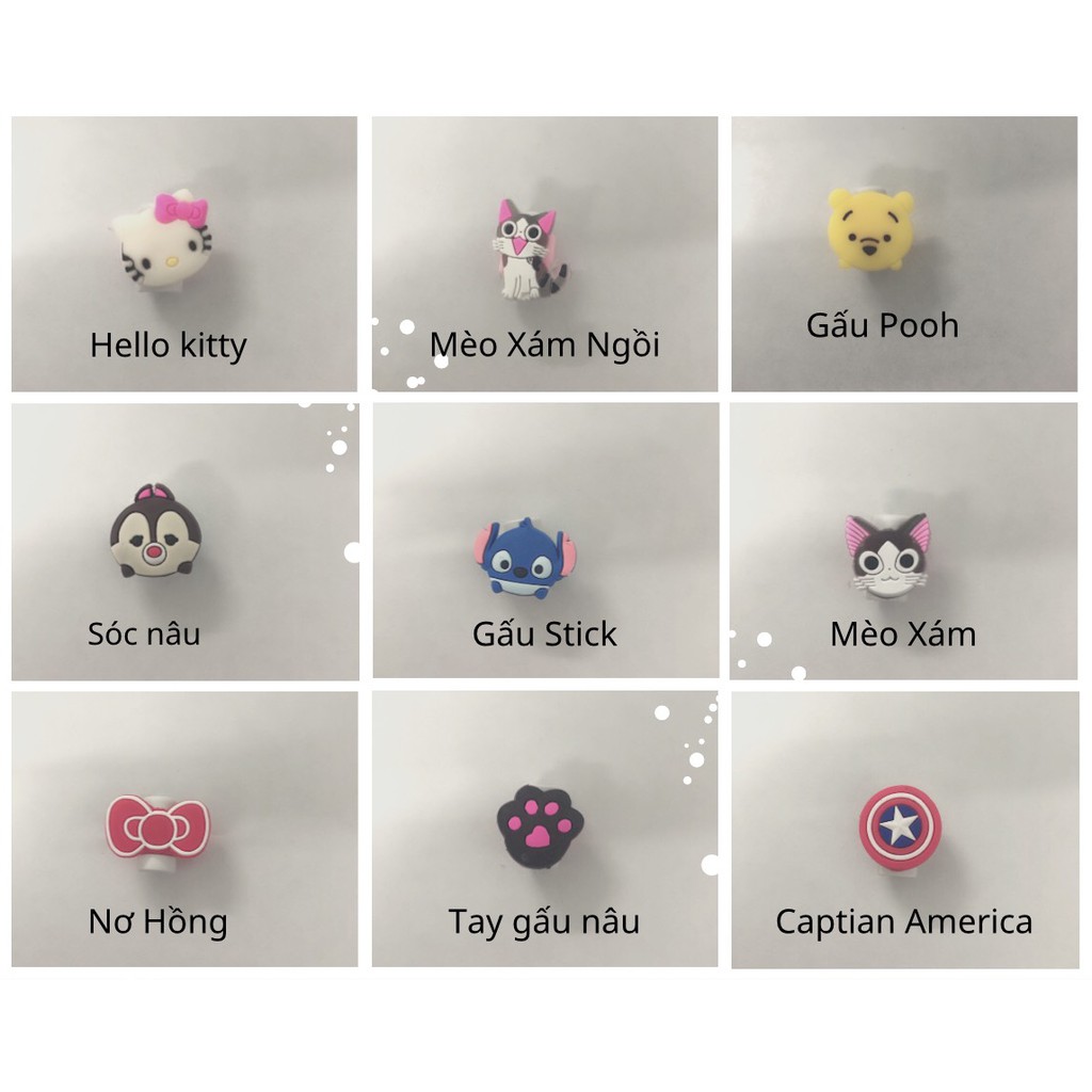 Cục Bảo Vệ Đầu Cáp Sạc, Nút Dây Tai Nghe Hình Thú Hàng Chuẩn Đẹp Nhiều Mẫu | BigBuy360 - bigbuy360.vn