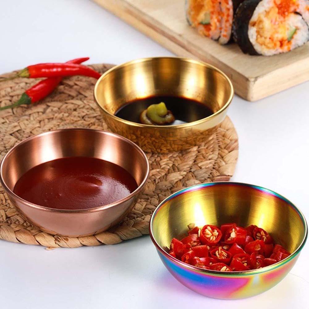 1 / 4 Dĩa Tròn Bằng Thép Không Gỉ Đựng Nước Sốt Aungustina