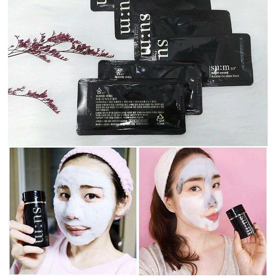 Mặt nạ sủi bọt thải độc trắng da White Award Bubble-De Mask Su:m 37