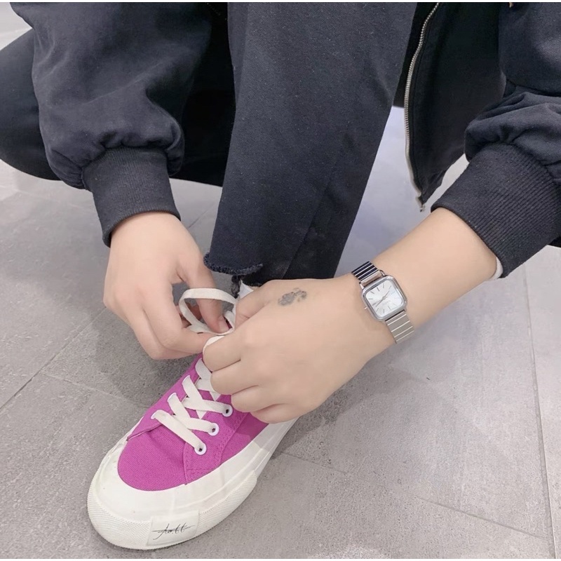 Đồng hồ nữ mặt vuông NAIDU DÂY BẠC dây sắt mới 26mm dễ thương chính hãng kiểu dáng sang trọng