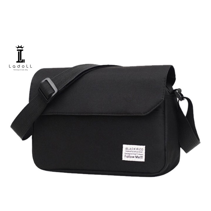 Túi đeo chéo nam thời trang vải canvas, túi chéo nữ unisex phong cách cá tính hàn quốc T60 Ladoll