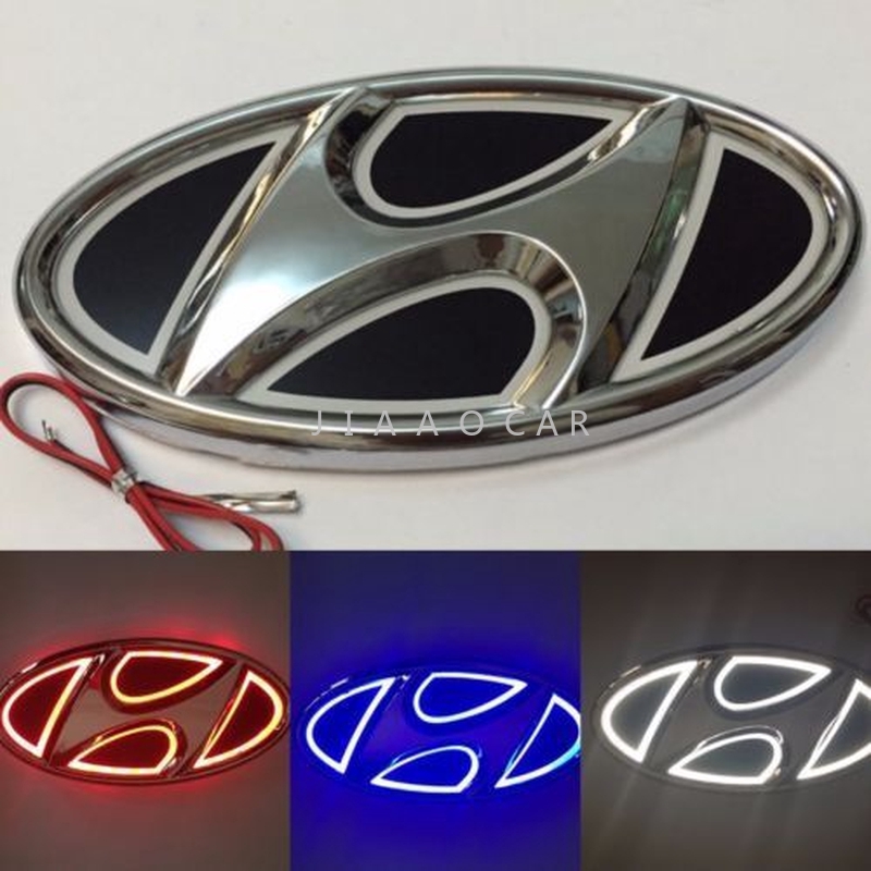 5D LED Đuôi xe Logo Logo Huy hiệu tự động Ánh sáng đỏ cho Hyundai IX35 Santafe