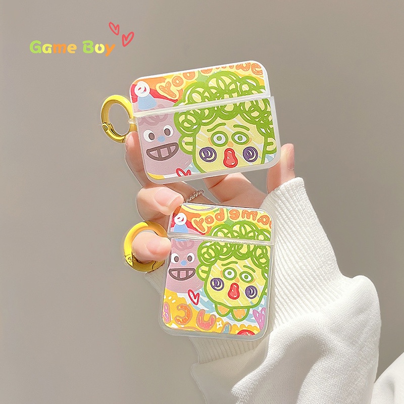 Vỏ Bảo Vệ Hộp Sạc Tai Nghe Airpods 1 2 Pro Air Pod 3 Không Dây Chống Thất Lạc Họa Tiết Graffiti Thời Trang