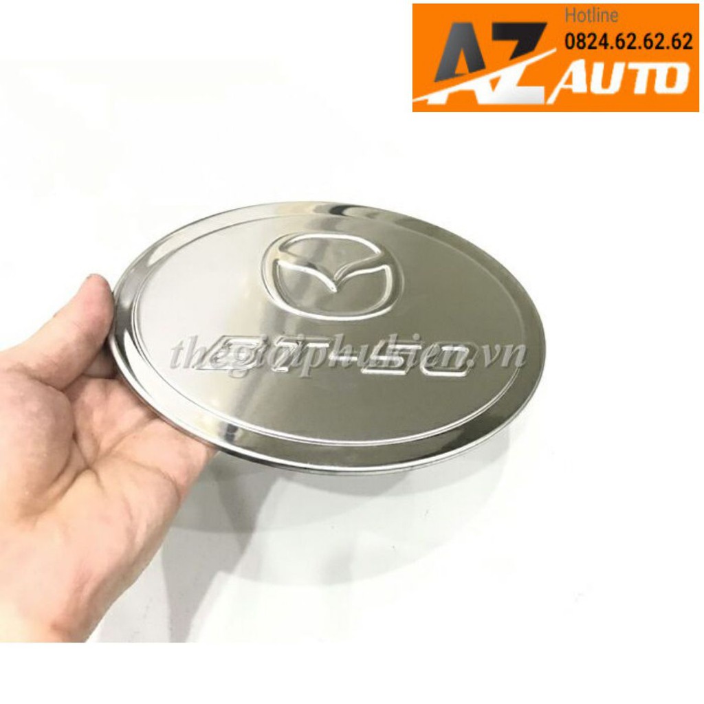Ốp nắp bình xăng Mazda BT-50, BT50- mạ Crom( hàng chất )