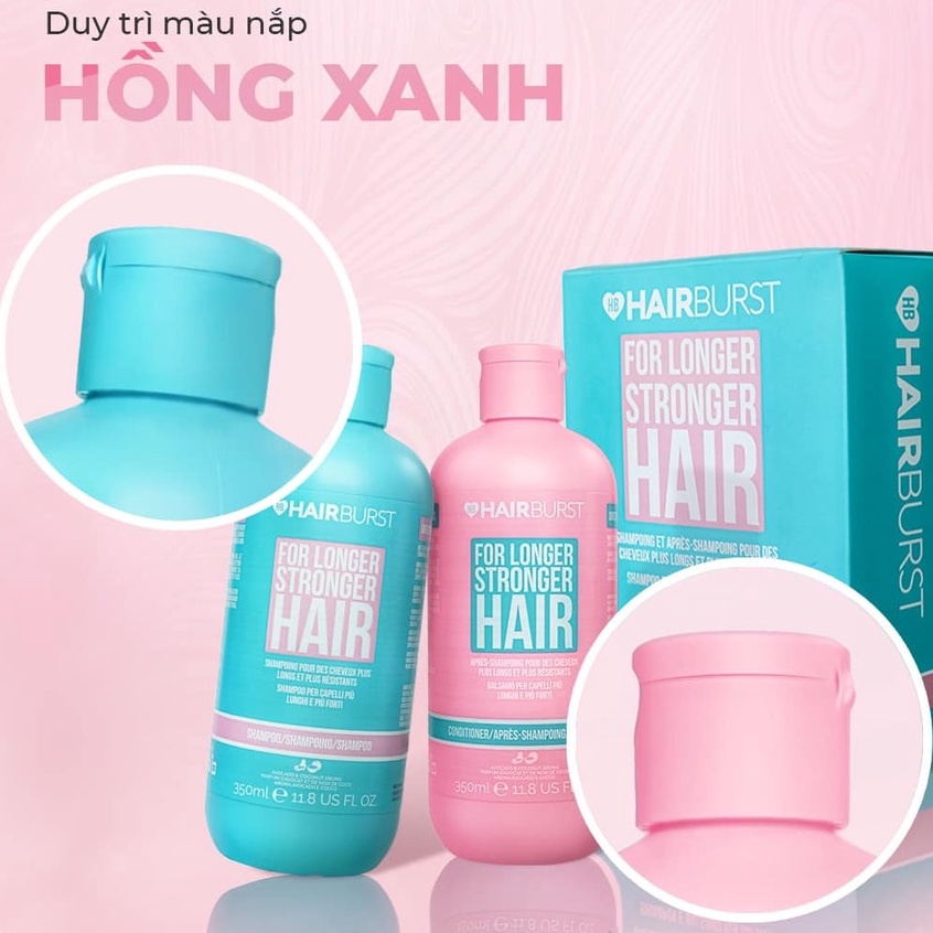 Bộ Dầu Gội & Dầu Xả Hairburst Shampoo & Conditioner For Longer Stronger Hair (2x350ml)