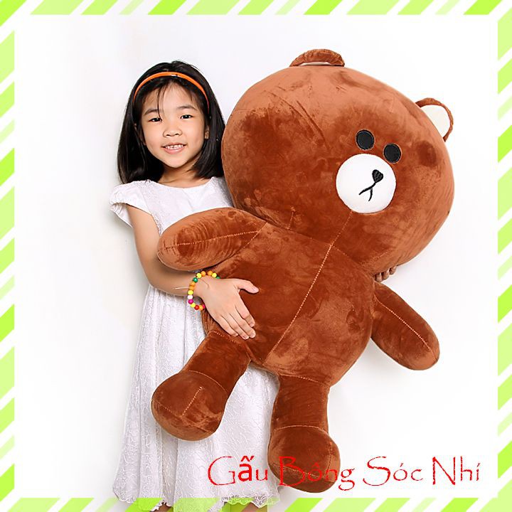 Gấu Bông Brown Size 90cm 💥 FREESHIP 💥 Gấu Bông Sóc Nhí - Gấu bông Brown cao cấp