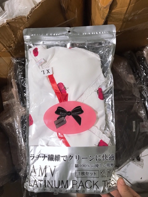 Bộ ngủ dâu tây mới chất cotton hàng đẹp size M,L,XL