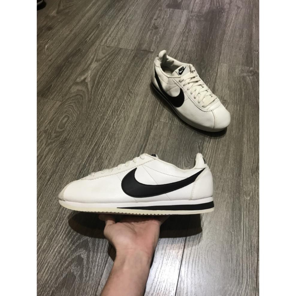 ff [ Sales 11-11] [Hàng Auth] Giày Nike Classic Cortez 2hand  trắng 40.5 25.5cm . HOT . 11.11 "