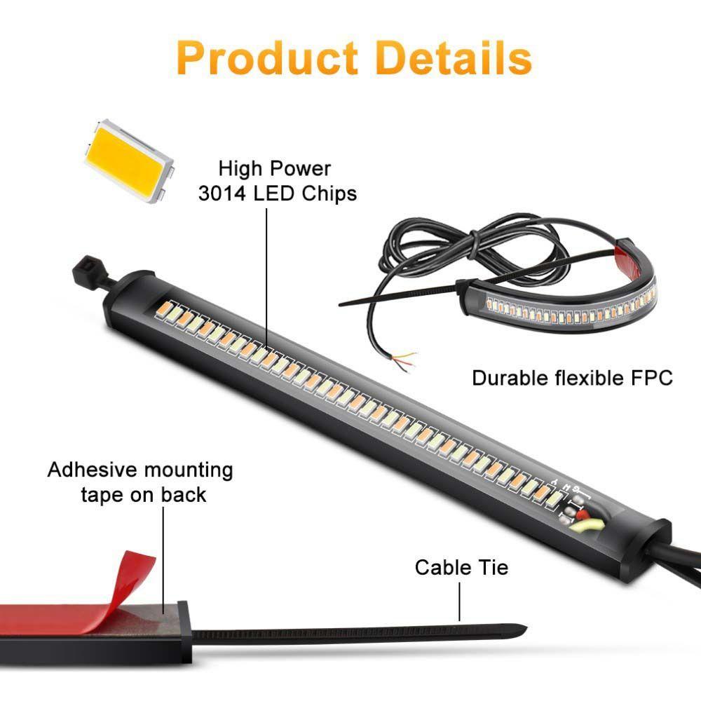 Aaron1 Đèn Xi Nhan DC 12V Màu Hổ Phách Trắng Dành Cho Xe Mô Tô