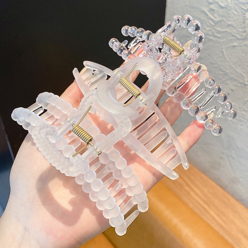 Kẹp tóc acrylic trong suốt phong cách thời trang Hàn Quốc