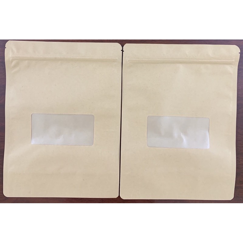 {500g/ size} Túi zipper giấy đáy đứng CỬA SỔ NHỎ (có 4 size hàng đẹp)