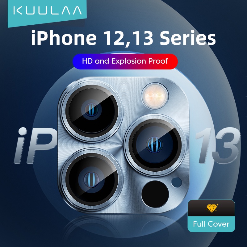 KUULAA Kính Cường Lực Bảo Vệ Camera Cho iPhone 12 Pro Max 13pro